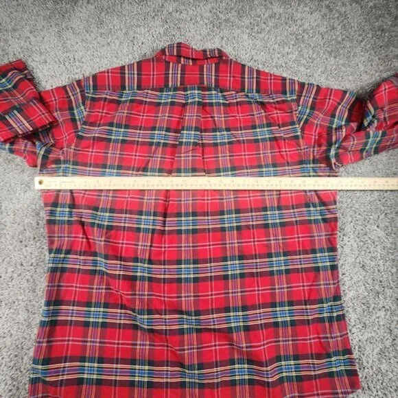 Ralph Lauren Shirt Mens‎ Large Plaid Preppy Career Button Pony Office Thick - Picture 6 of 9